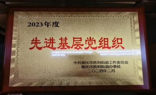 2024年2月1日，物业总公司敦化项目党支部被授予“2023年度先进基层党组织”荣誉称号_副本.jpg