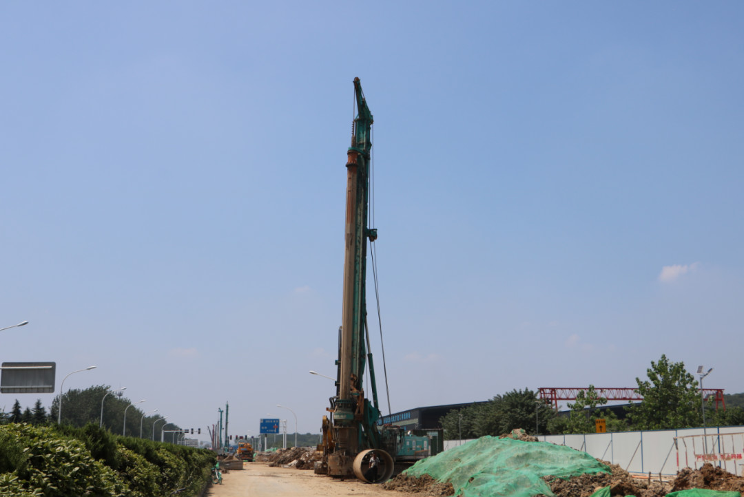 强悍体现赢青睐！！九州ku酷游智能360H旋挖钻助力南京312国道改扩建