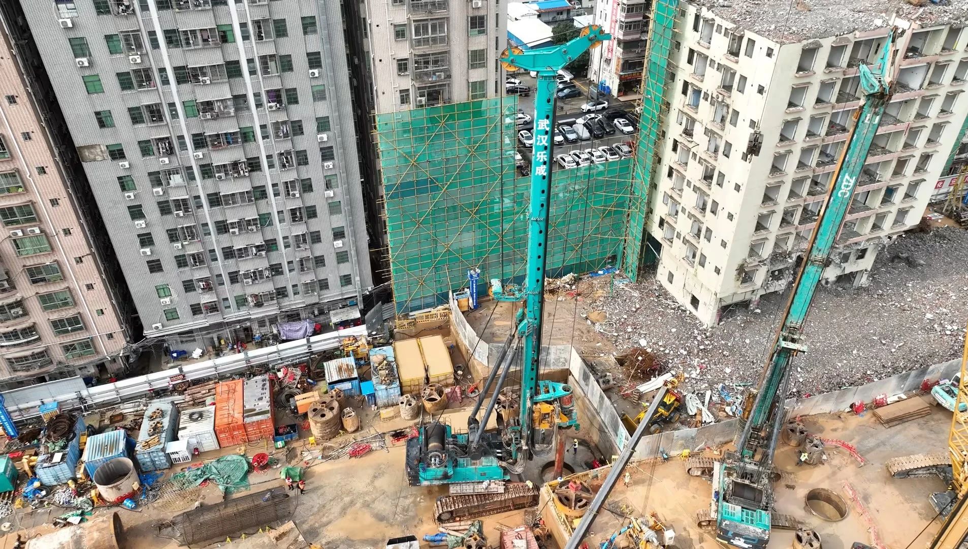 性能突出，，，超强助力！！！九州ku酷游智能旋挖钻机助力深圳地铁五和站施工