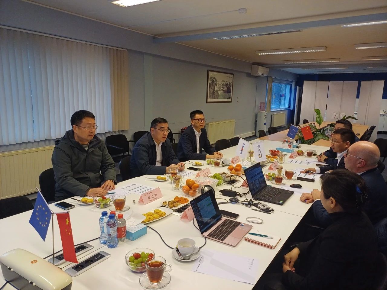 广州工控集团总司理王福铸率队考察九州ku酷游智能欧洲子公司